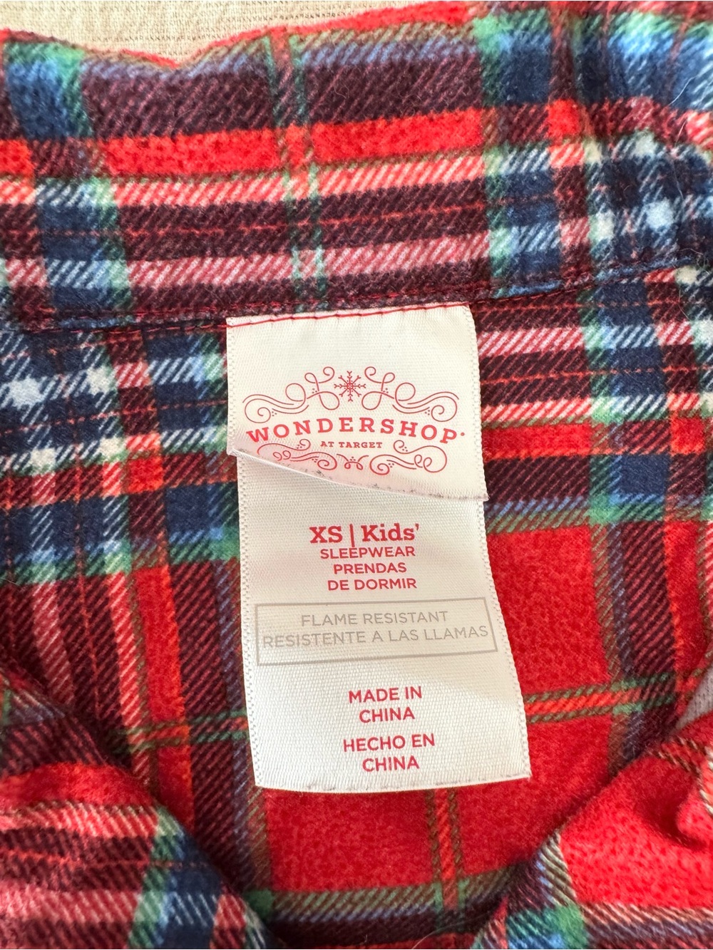 Christmas Red Plaid Kids Pajama Set Flannel Sleepwear - Picture 2 of 2